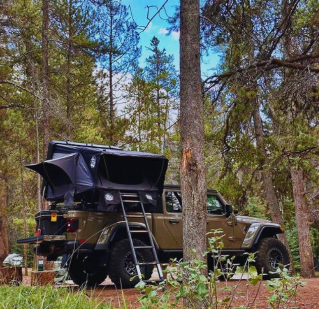 Camping equipped with the Expedition M in the forest